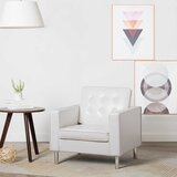 vidaXL Fotelja bijela 75x70x75 cm umjetna koža | shoptok.hr