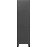 vidaXL Garderobna omara antracitna 90x50x180 cm kovina | Shoptok.si