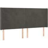  LED uzglavlje tamnosivo 183 x 16 x 118/128 cm baršunasto | Eponuda.ba