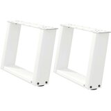  Noge za klubsko mizico v obliki črke U, 2 kosa, bele, 40 x (30-31) cm, jeklo, (22123482) | Shoptok.si