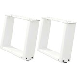  Noge za stolić U-oblika 2 kom bijele 40x(30-31) cm čelik | shoptok.hr