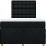  Krevet s oprugama i madracem crni 120 x 200cm od tkanine | shoptok.hr