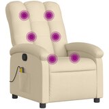 Maison Chic masažni naslanjač - Relax naslanjač krem blago, (22134301) | Shoptok.si
