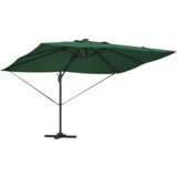  Kantileverski Roma suncobran s LED-ima Zeleni 352x251x265 cm Aluminijski | shoptok.hr