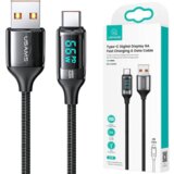 Usams PLETENI USB-C KABEL 1.2M 6A HITRO POLNJENJE ZA TELEFON ČRN, (21980466) | Shoptok.si