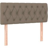  Krevet box spring s madracem LED smeđesivi 90x200 cm tkanina | shoptok.hr