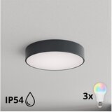 Brilagi LED RGBW Plafonsko svetlo za kupatilo CLARE 3xE27/12W/230V prečnik 40 cm antracit IP54 u