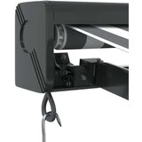 Tenda na uvlačenje antracit-bijela 4x3 m od tkanine i aluminija | shoptok.hr