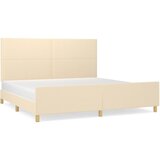  Okvir za krevet bez madraca krem 200x200 cm od tkanine | Eponuda.com