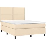  box spring s madracem LED krem 140x190 cm od tkanine | shoptok.hr