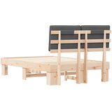  Krevetni okvir s tapiciranim uzglavljem Tamno siva 120 x 190 cm | shoptok.hr