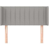  Vzglavje z ušesi svetlo sivo 93x16x78/88 cm blago, (20933286) | Shoptok.si
