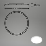 BRILO plafonjera led 18 w 2400 lm 4000 k 29,3x2,8 cm he bijela | shoptok.hr