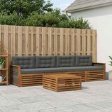  Set vanjskih sofa 5 kom. Prirodna i antracit Cijene