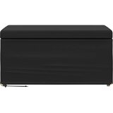 Stolica Crna 81 x 41 x 40 cm Umjetna Koža i Fino Radeći Drvo | shoptok.hr