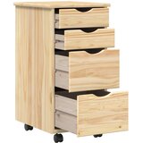  Set stola i pokretnog ormara MOSS 2 pcs Smeđa | Shoptok.si
