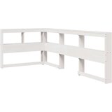  Krevet s regalom za knjige bez madraca bijeli 90x200cm borovina | shoptok.hr