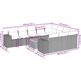  11-dijelni set vrtnih sofa od poliratana s jastucima sivi | shoptok.hr