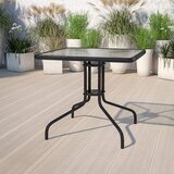  Vrtni stol od kaljenog stakla 80x80 cm s rupom za suncobran | shoptok.hr