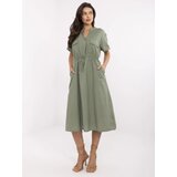 Italy Moda Dress-MI-SK-109898.68-khaki | Shoptok.si