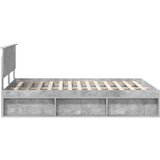  Okvir za krevet Beton 140 x 190 cm Čvrsto borovo drvo | shoptok.hr