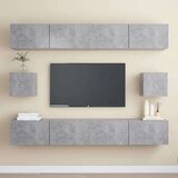  6-dijelni set TV ormarića siva boja betona od iverice | shoptok.hr