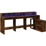 vidaXL Radni stol s LED svjetlima boja hrasta 200x104x91 cm drveni | shoptok.hr