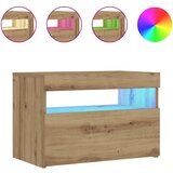  Noćni ormarić s LED svjetlima Artisan hrast 60x35x40 cm | Eponuda.com