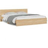  The Living Store Posteljni okvir z vzglavjem sonoma hrast 180x200 cm - Posteljni Okvir, (21501573) | Shoptok.si