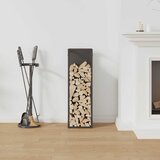  Stalak za drva crni 25x25x80 cm Hladno valjani čelik | shoptok.hr