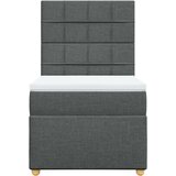 vidaXL Krevet s oprugama i madracem tamnosivi 90 x 190 cm od tkanine | shoptok.hr