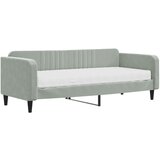  The Living Store Dnevna postelja z vzmetnico svetlo siva 90x200 cm žamet - Dnevna Postelja Z Vzmetnico, (21491563) | Shoptok.si