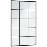  Stensko ogledalo 6 kosov črno 100x60 cm kovinsko | Shoptok.si