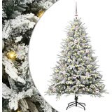 vidaXL Umjetno osvijetljeno božićno drvce s setom lopti Zelena 150 cm | shoptok.hr