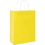  Papirnate vrećice 250 kom s ručkama žute 26x12x35 cm | shoptok.hr