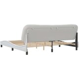  Posteljni okvir z vzglavjem bel 200x200 cm umetno usnje, (21086449) | Shoptok.si