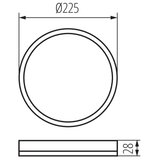 Kanlux 31513 - LED stropna svetiljka AZPO LED/11,8W/230V Ø 22,5 cm IP54 crna | Eponuda.com