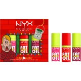 NYX Professional Makeup Home Alone Fat Oil Trio poklon set za usne nijansa 03 1 kom | shoptok.hr