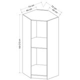 Hanah home Ormar Kale 1 - 210, 74x210x52 cm, Orah | Eponuda.ba