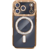 AVIZAR Ovitek za iPhone 17 Pro, združljiv z MagSafe, z okrasnim obrisom iz strasa, Zlata, (5000189337) | Shoptok.si