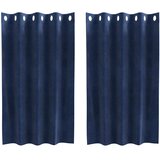  Zavjese za zamračivanje 2 pcs Tamno plava 140 x 140 cm Baršun | shoptok.hr