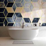  Foto tapeta - Blue Geometric Pattern 400x280 Vodootporna | shoptok.hr