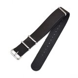 INF Črn usnjen pašček za uro s srebrno zaponko 20 mm, (22131649) | Shoptok.si