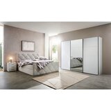 CARRYHOME POSTELJA Z VZMETNICO 180 cm x 200 cm , tekstil krem barve | Shoptok.si