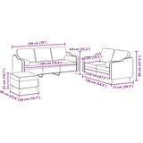 3-dijelni set sofa s jastucima svjetlosivi od tkanine | shoptok.hr