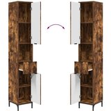 vidaXL Visoki ormarić za kupaonicu Dimljeni hrast 31.5 x 33 x 190 cm | shoptok.hr