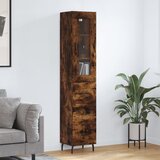 vidaXL Visoka komoda dimljeni hrast 34 5x34x180cm konstruiranog drva | shoptok.hr