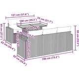 vidaXL 6-dijelni set vrtnih sofa s jastucima crni od poliratana | shoptok.hr