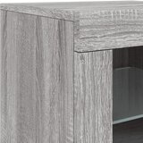  Komoda s LED svjetlima boja sivog hrasta 181,5x37x67 cm | shoptok.hr
