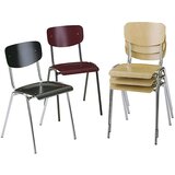  Stol za nalaganje CLASSIC, ogrodje z oblogo, DE 4 kosi, les naravna bukev | Shoptok.si